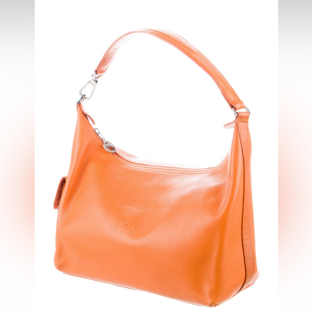 Orange Leather Longchamp shoulder bag